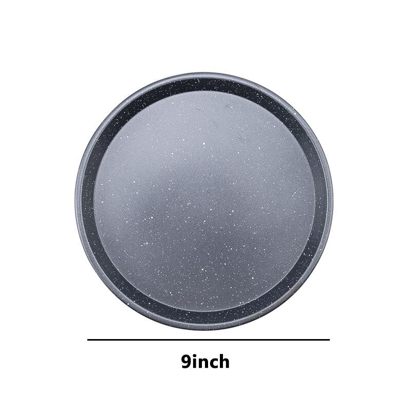 Carbon Staal Pizza Pan Marmeren Non-stick Coating 4 Size Pie Gebak Gereedschappen Bakvormen Pan Diy Bakvorm Dikte 0.6Mm Levert: 9inch