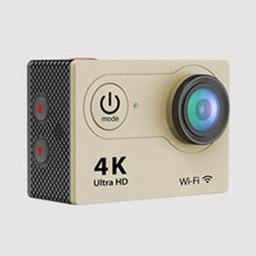 H12 wifi action kamera 4k sport kamera undervands kamera vandtæt fuld hd ror kamera til cykling dykning udendørs kamera: Guld
