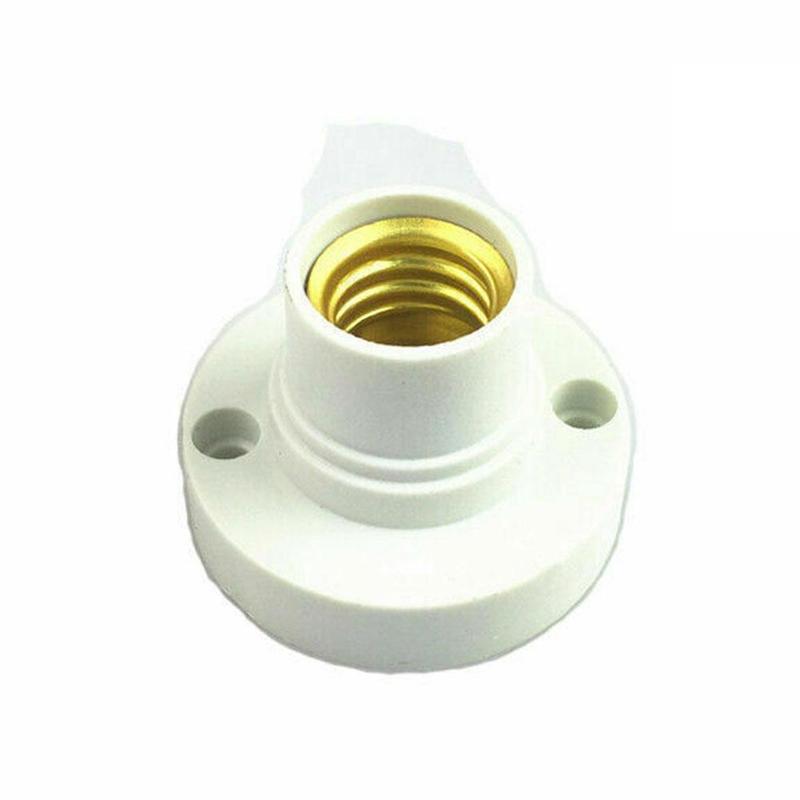 Base de tornillo para lámpara e14, soporte para bombilla E14, adaptador de soporte para enchufe, novedad: white