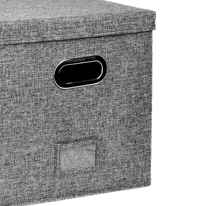 Aufbewahrungsbox für Schallplatten, Schallplattenetui für LP-Album, Aufbewahrung von Leinenstoff, Aufbewahrungskiste, Würfelbehälter mit Deckel