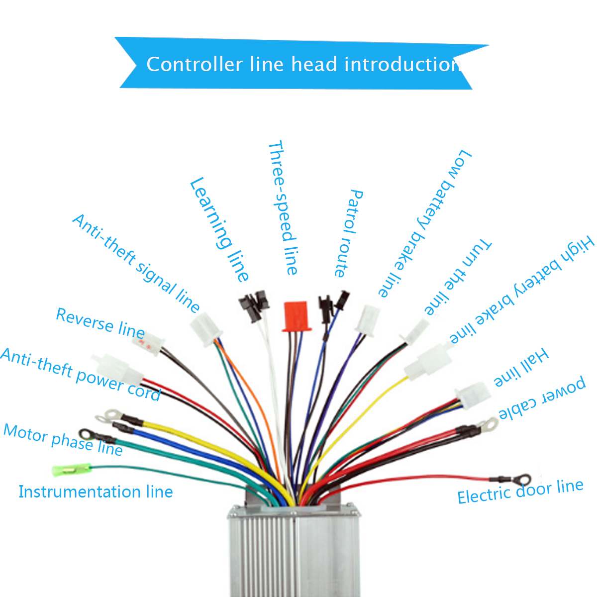 36V 48V 1500W ebike Bicycle brushless Controller Sine Wave 45a Electric Bike wave Controller kit Anti-theft quiet