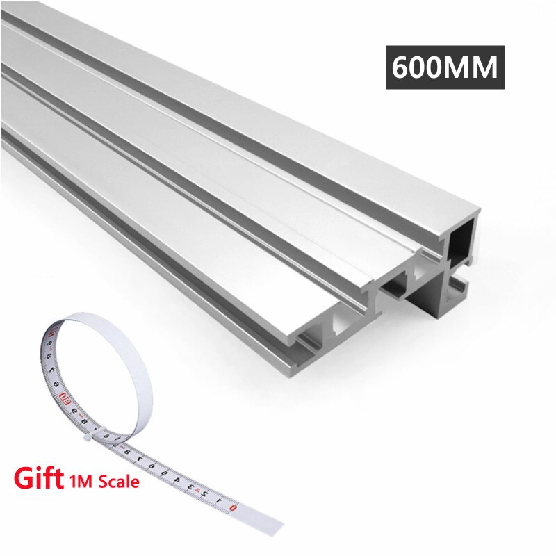 Table Saw Precision Miter Gauge System Aluminum Miter Track Fence for Maximum Stock Support and a Repetitive Cut Flip Stop: 600mm Fence