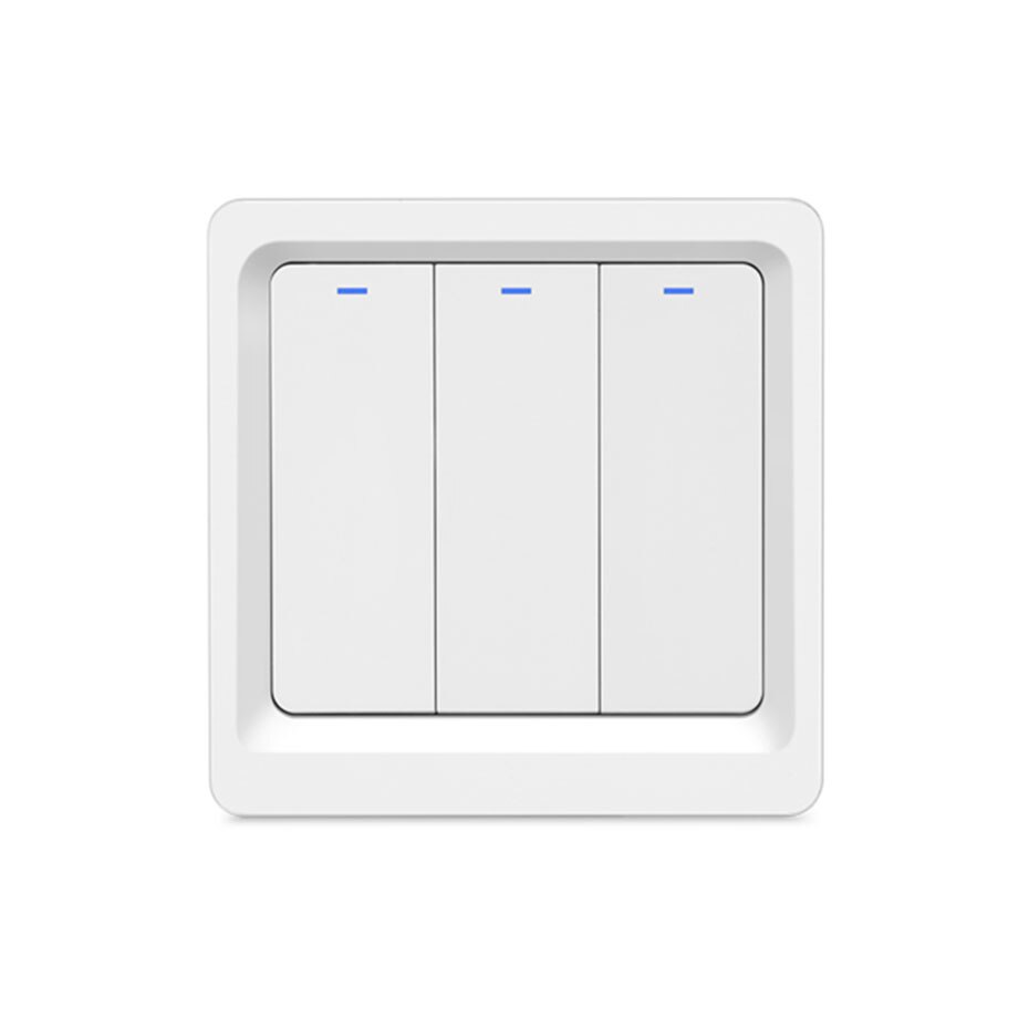 Smart Light Switch No Neutral Wire 2.4GHz WiFi 1/2/3 Gang Switch Work with Alexa and Google Home,No Hub Required APP Smart Life: 3 gang