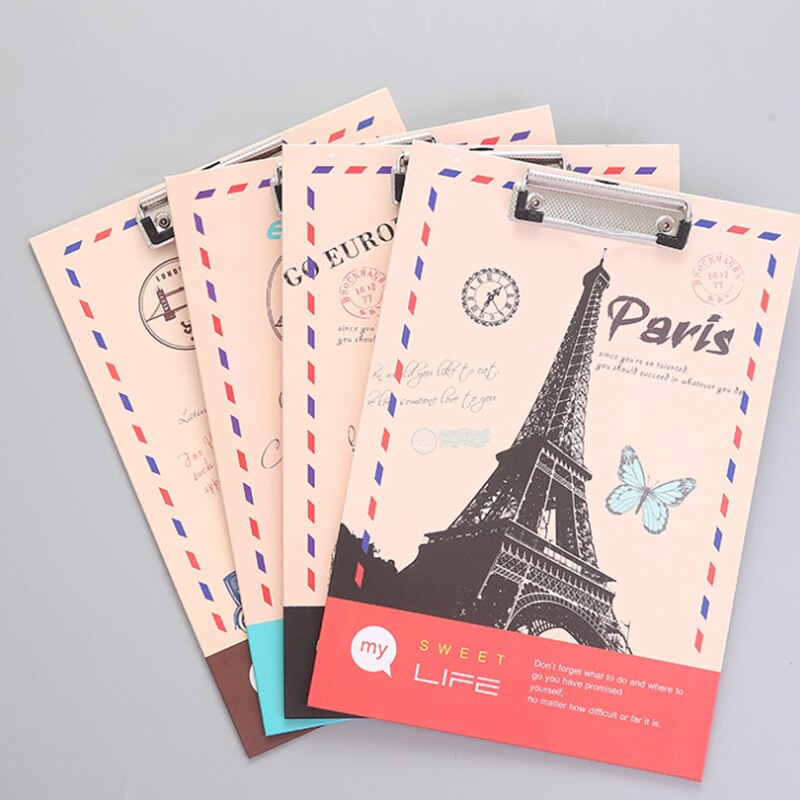 kreskówka pisanie pokładzie klip Podkładka student notatki A4 folderu pokładzie świeże materiały biurowe notatki: Czerwony