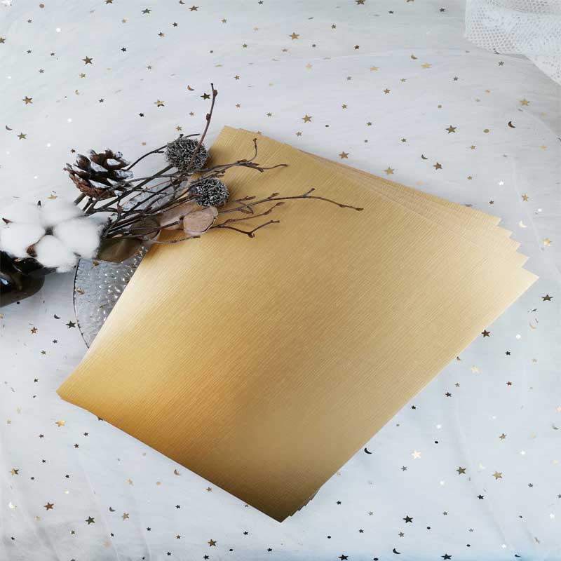 Papel cartulina metálico con textura de Tarjeta Dorada, A4, 250gsm, bricolaje álbum de recortes papel, paquete artesanal, almohadilla de fondo: 30pcs