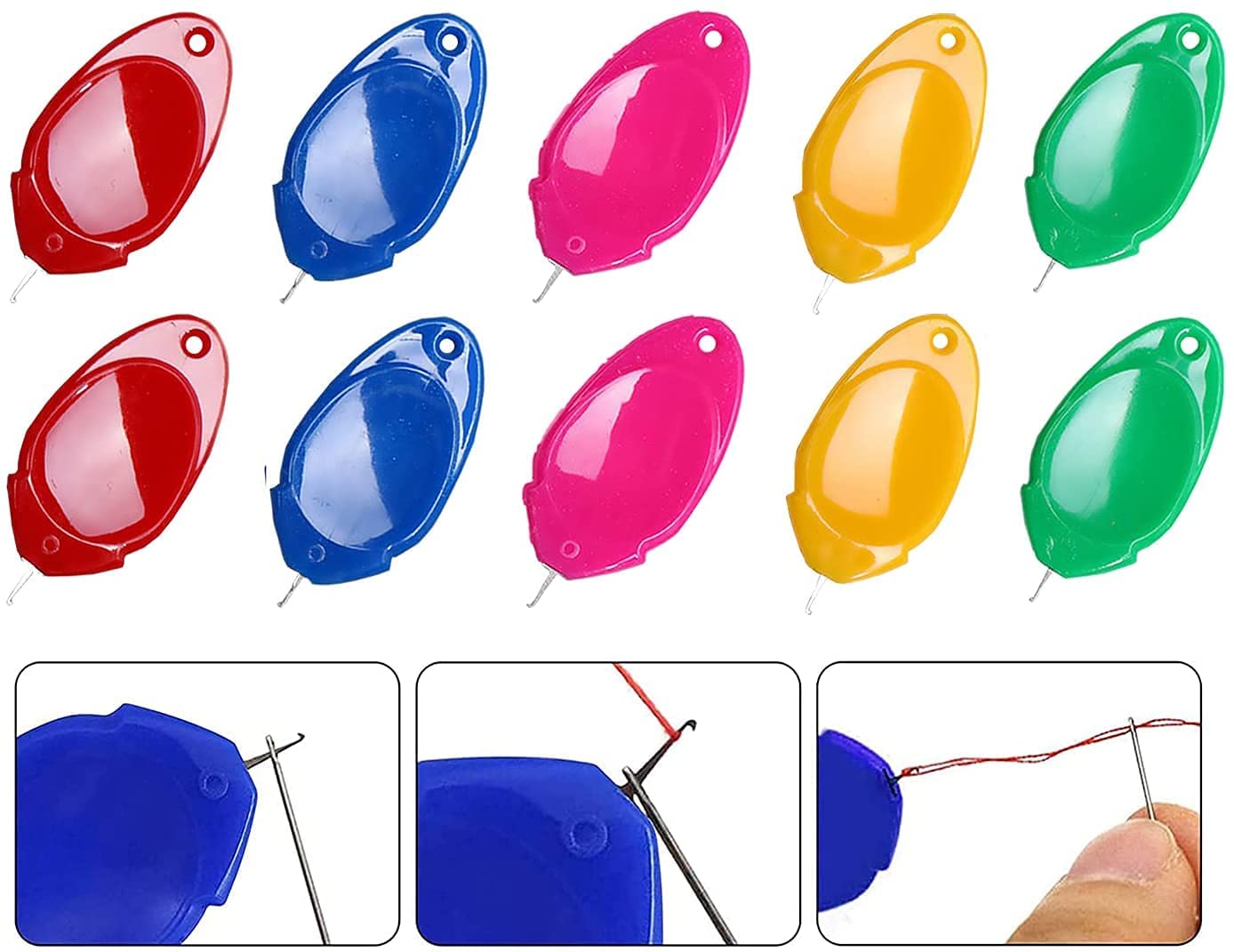 10PCS Needle Threader Simple Needle Threading Hand or Machine Threading Set DIY Simple Needle Threader Magnesis Needle Threader