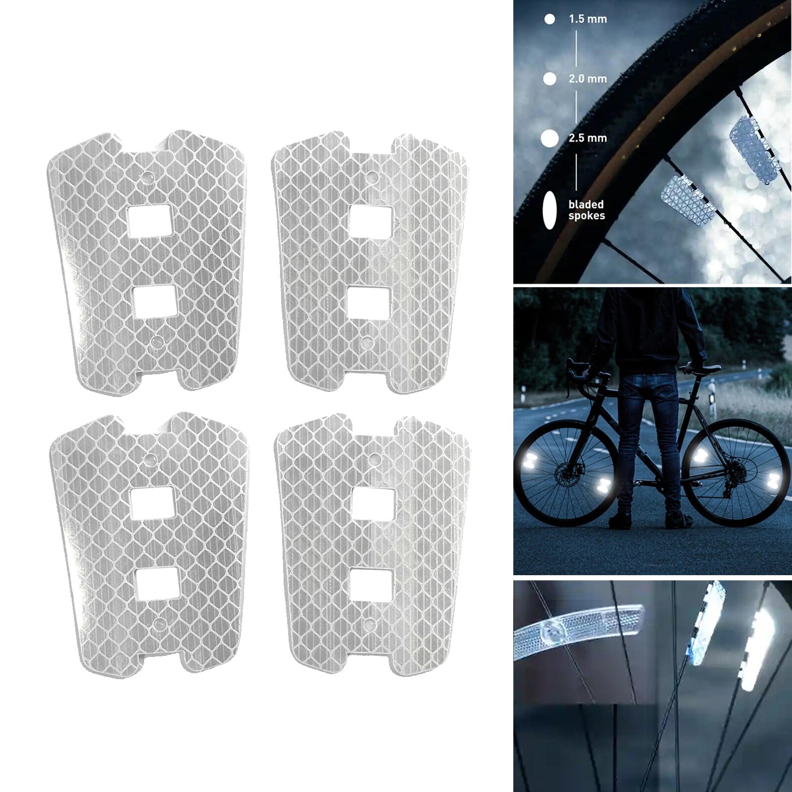 4 stück Fahrrad Reflektor Streifen Rad Speichen Reflektor Reflektierende Berg Streifen