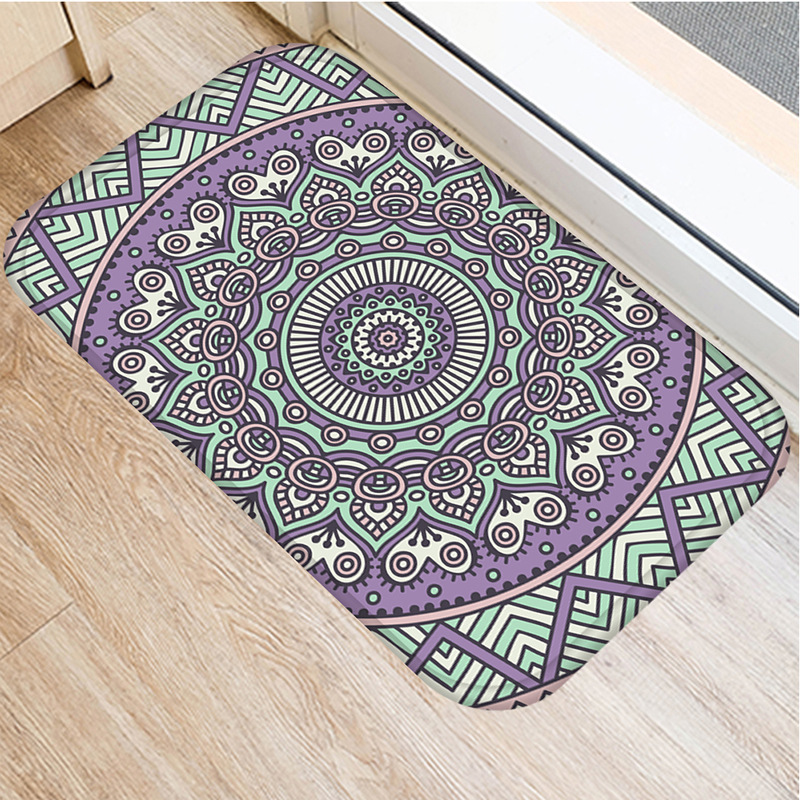 Mandala dørmåtte geometri patte måtter entré dørmåtter vaskbare køkkenmåtter til hjemmegulvet badeværelse: 10