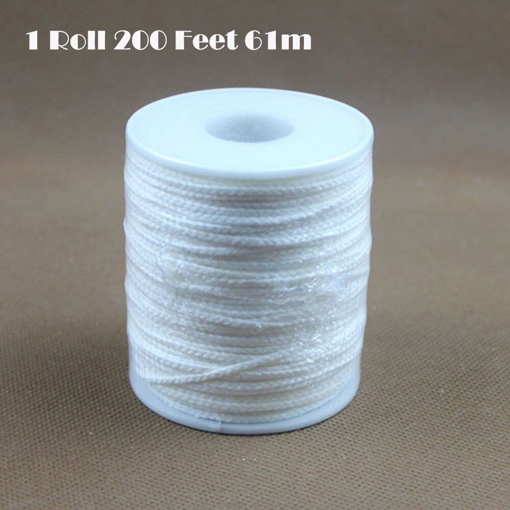 Mèches de bougies en coton tissé, noyau de cire de soja, pour bricolage, ligne de lampe à Kerosene, accessoires en bois, fabrication de bougies: 61 M