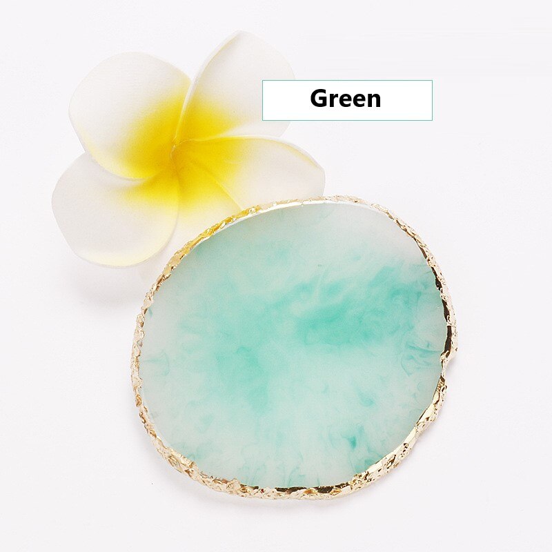 Hars Opslag Geschilderd Palet Lade Sieraden Display Board Ketting Ring Oorbellen Display Tray Creatieve Decoratie Opbergdoos: Green