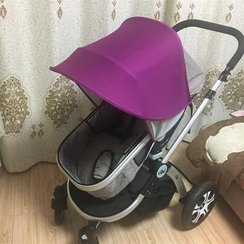 Baby klapvogn solafskærmning solskærm barnevogn baldakin bugt solskærm beskyttelseshætter baldakin klapvogn klapvogn tilbehør: Lilla
