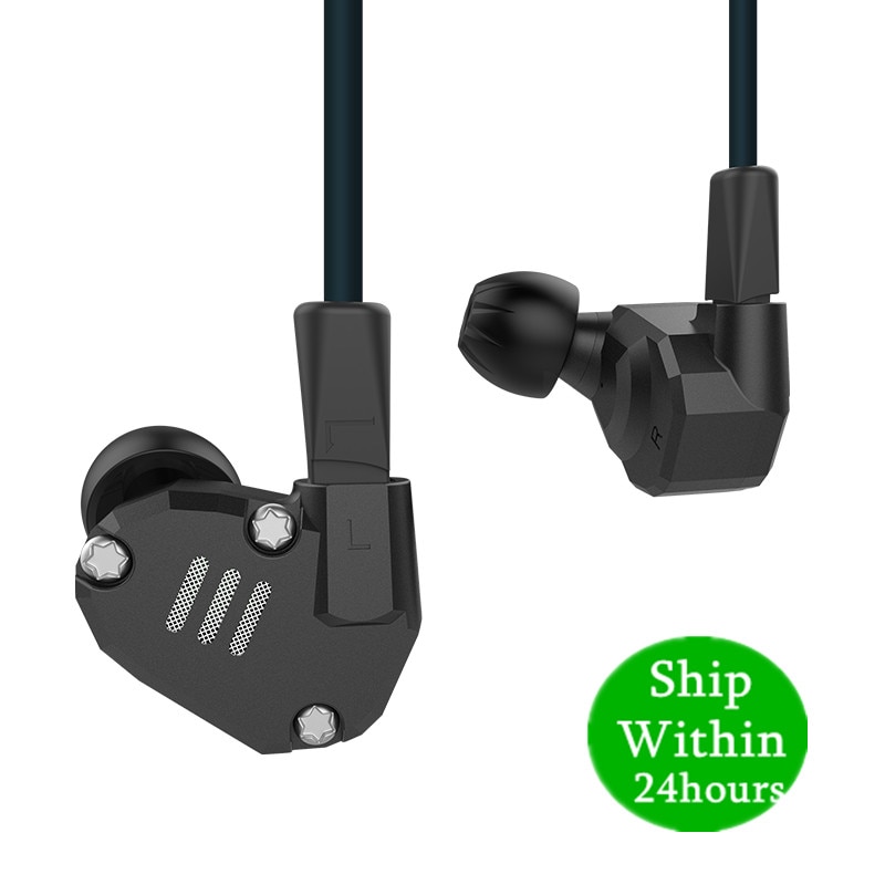 Kz ZS6 2DD + 2BA Hifi Bass Headset Sport In-Ear Oortelefoon Dynamische Driver Noise Cancelling Headset Vervanging Kabel as10 AS10