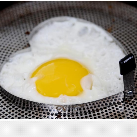 1 stk rustfrit stål hjerte tegneserie stegt æg ramme morgenmadsform køkkenværktøj æg og pandekageringe