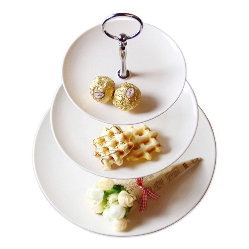 3 Tier Cake Fruit Plate Stand(Plate Not Included) Handle Fitting Tool Cake Hardware Rod Plate Stand Cake Decorating Tools