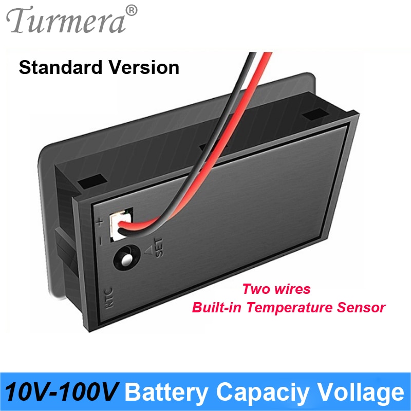 12V 24V 36V 48V 60V 72V 100V Li-ion Lifepo4 Lead acid Battery Capacity Indicator Display LCD Voltmeter Temperature Meter Tester