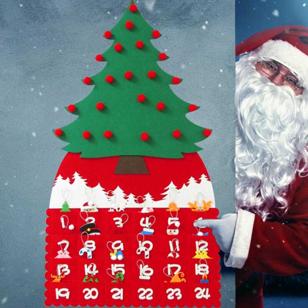 Weihnachten Baum Kalender Filz Hängen Ornament für freundlicher Weihnachten Dekoration