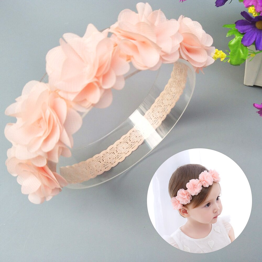 Cinta de cabello con flores para bebé lazos para chicas cintas para el pelo, bebés para bebés niñas niños diademas turbante recién nacido Haarband accesorios para el cabello del bebé