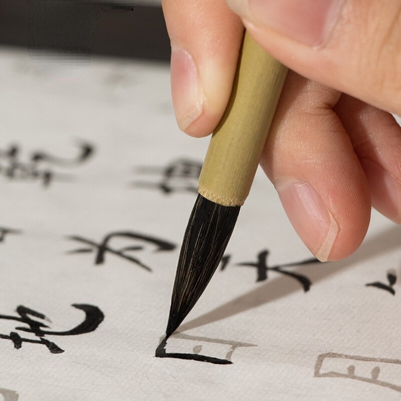 Bamboe Schrijven Borstels Wolf Haar Traditionele Chinese Kalligrafie Praktijk Pen Kleine Reguliere Script Supply Calligraphie