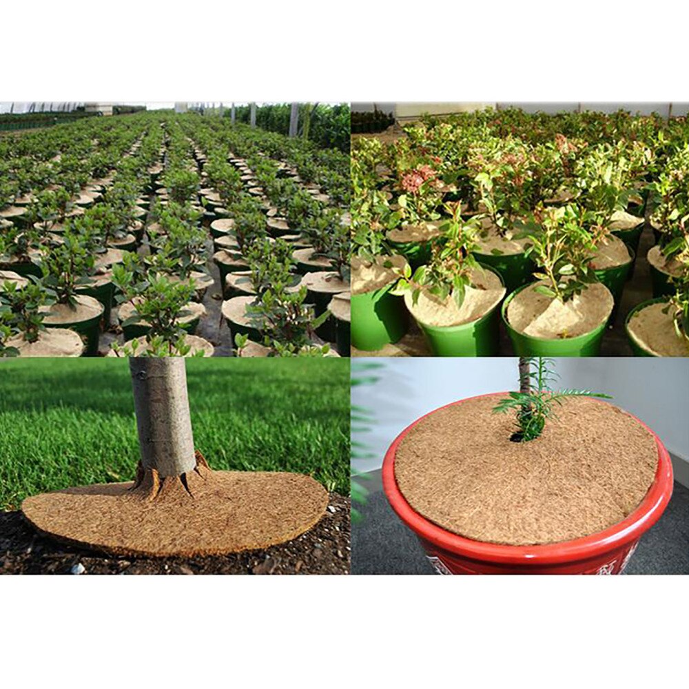 Ring Tree Protector Mat Acupuncture Round Brown Flakes Gardening Tools Pad For Indoor Or Outdoor Disc Plant Cover