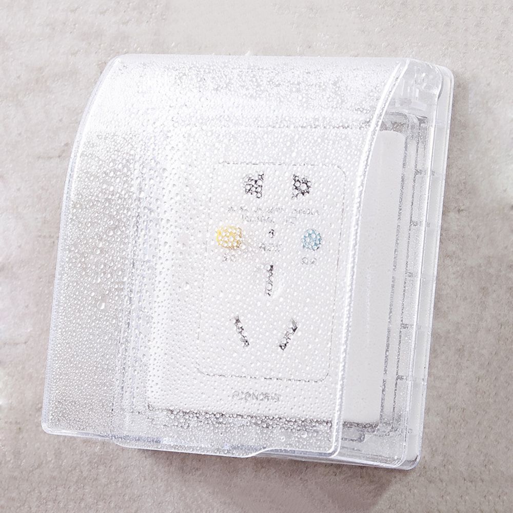 86 Type Self-Adhesive Wall Socket Waterproof Box Electric Plug Cover Bathroom Wall Switch Protection Cover Socket Box