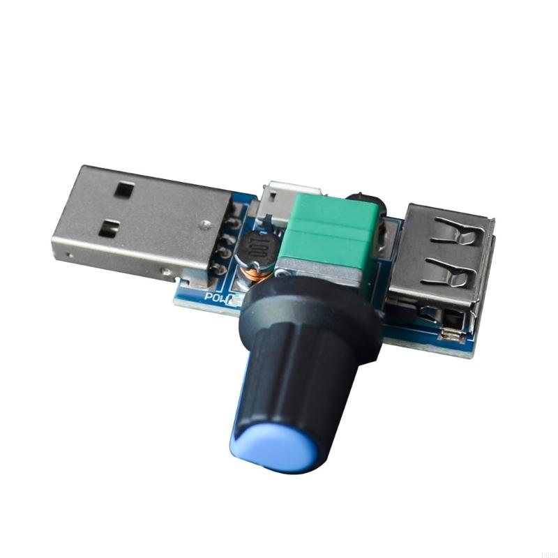F68C USB Fan Speed Regulation Controller DC 4V-12V for Computer Chassis Fan Multi-Gear Fan Governor Manual Speed Regulation