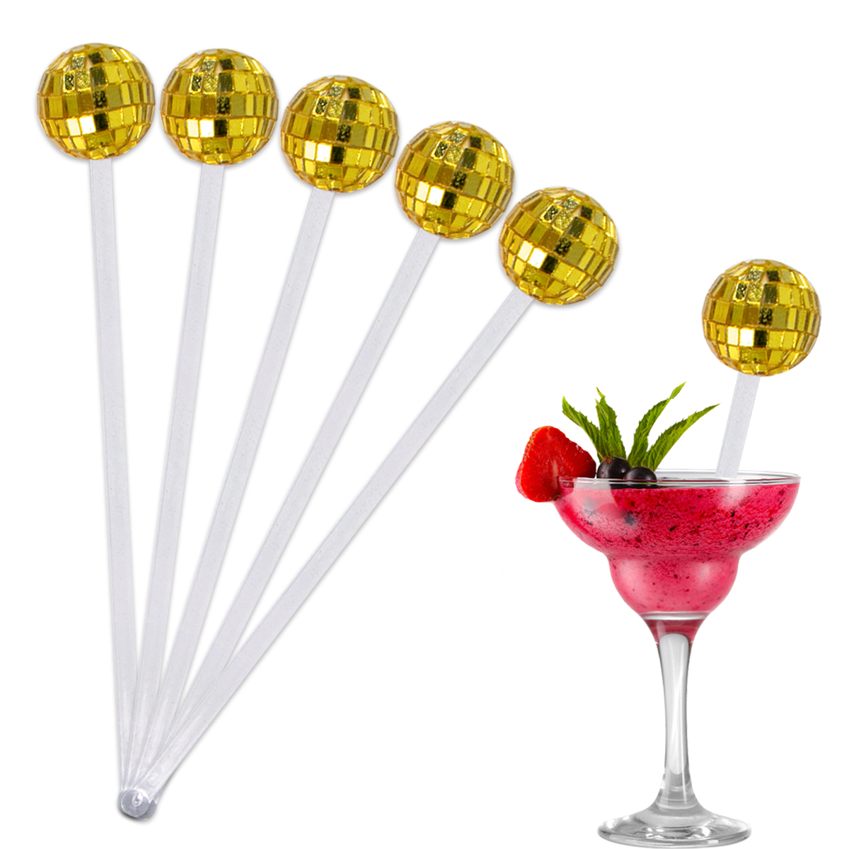 Disco Party Balls Drinking Cups Straws Cupcake Topper Cocktail Stirrers Retro Disco Themed Dance Party Birthday Party Supplies: VIOLET/紫罗兰