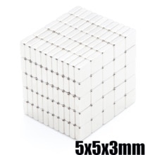 100 ~ 1000pcs5x5x3 Mm Cuboid Block N35 Magneten 5x5x3Neodymium Magneet 5X5X3 Permanente Ndfeb Sterke Magnetische 5X5X3 Mm