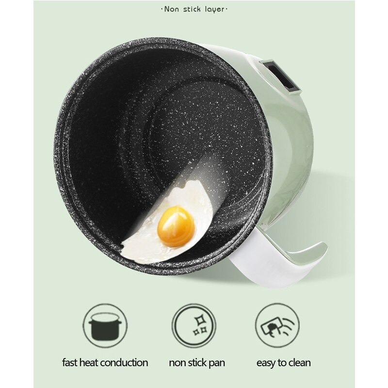 Electric Cooker 1.8L Electric Multicooker 220V Household Pot for 1-2 People Rice Cooker Single/Double Layer Non-stick Pan