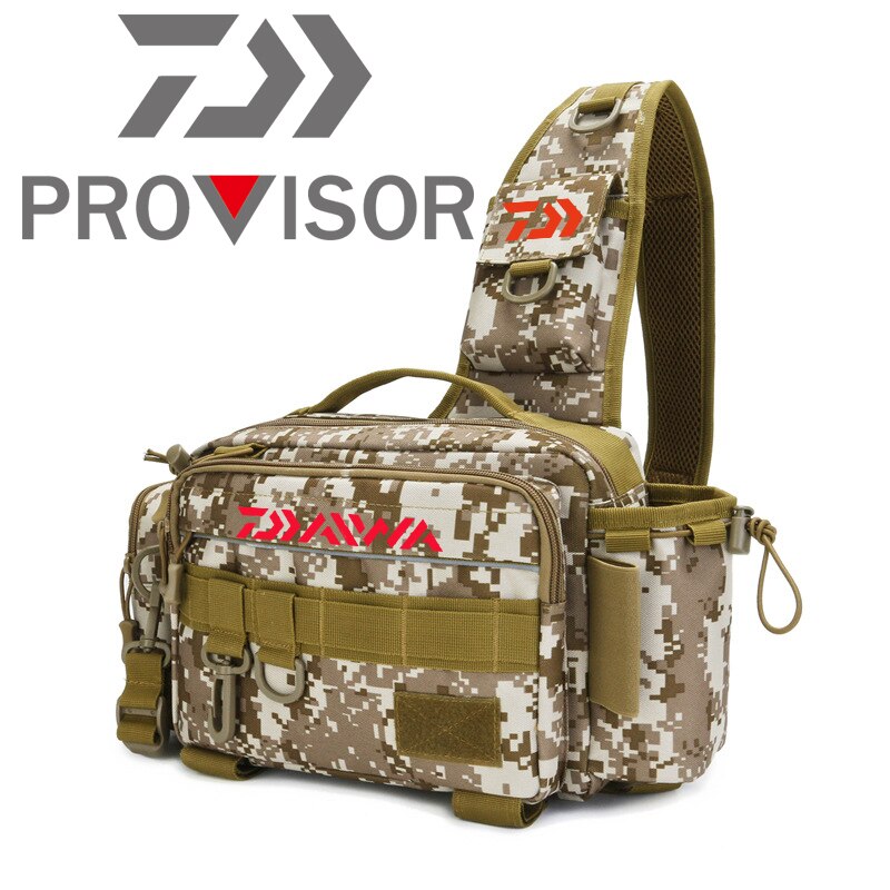 Daiwa Multifunctional Fishing Tackle Bags Single Shoulder Crossbody Bag Waist Pack Fish Lures Gear Utility Storage Fishing Bag: 805