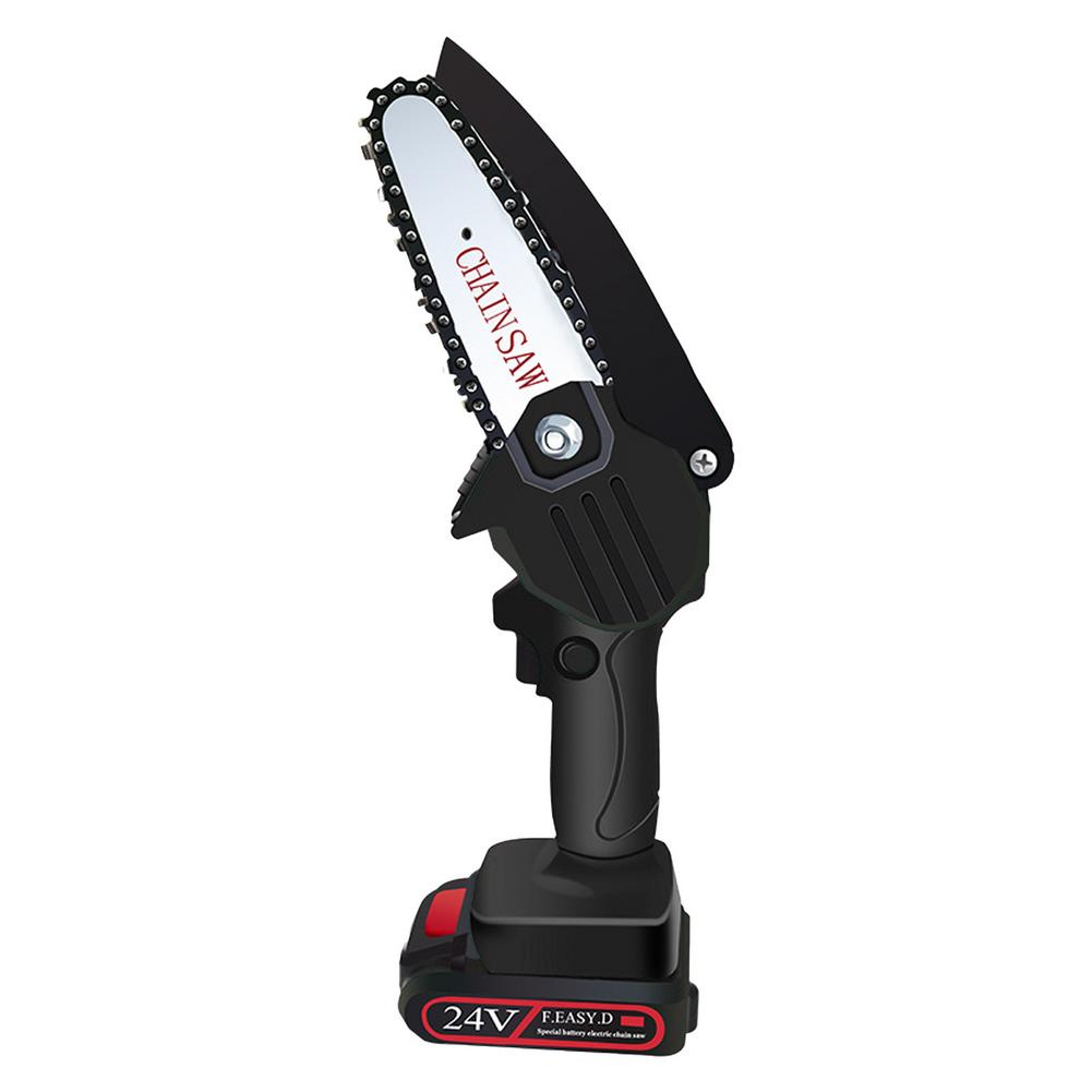 Upgraded Mini Electric Chain Saw Rechargeable Small Chain Saw Logging Pruning Artifact Gardening Tools Lithium Electric Saw: Black / us