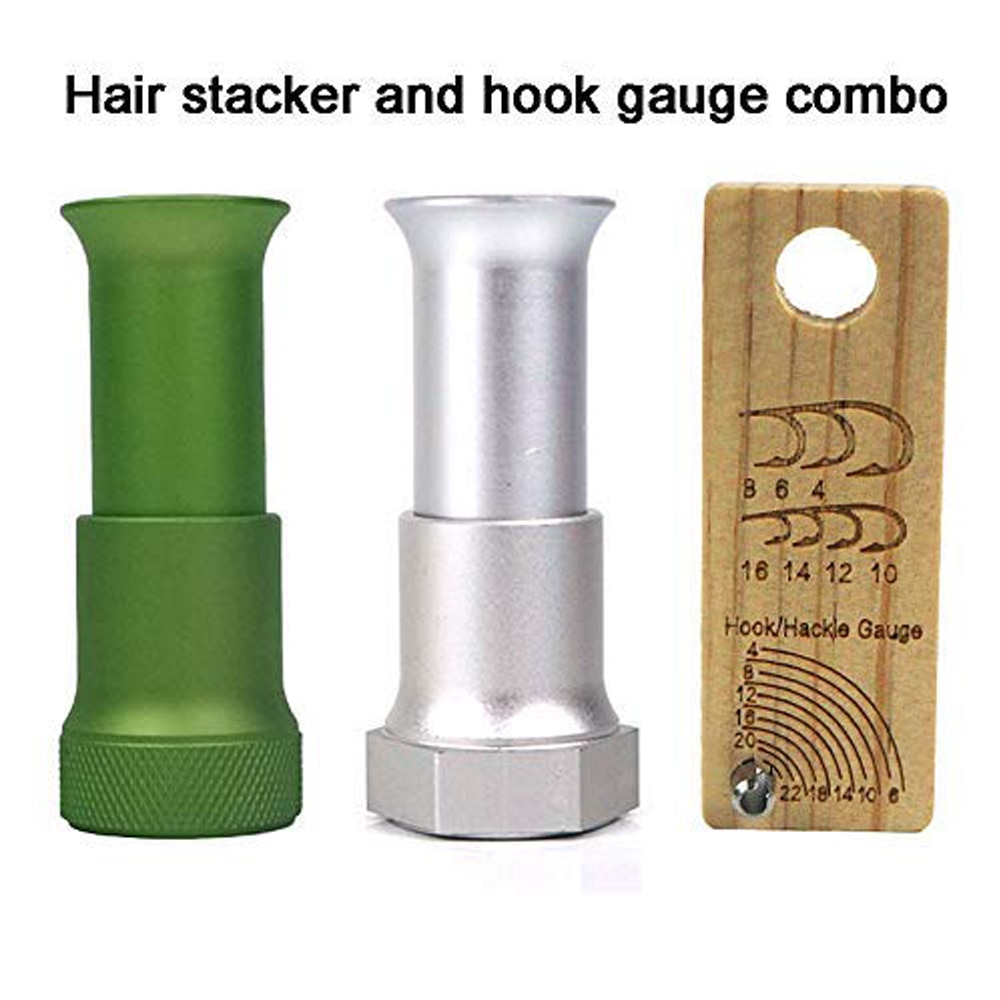 Aventik Hair Stacker Fly Tying Tools And Wooden Hook Size Gauge Measure Tool Made in USA Fly Tying Tools