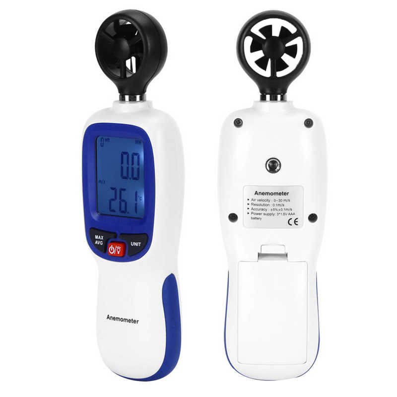 Digitale Anemometer Anemometer Anemometer Handheld Met Lcd Backlight Voor Windsurfen Kiteflying Zeilen Meten Wind Snelheid En