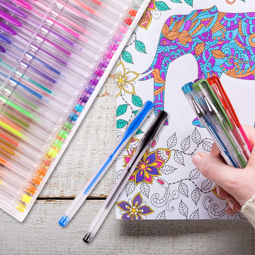 Adult Coloring 24-120 Colors Set with Glitter Meta... – Vicedeal