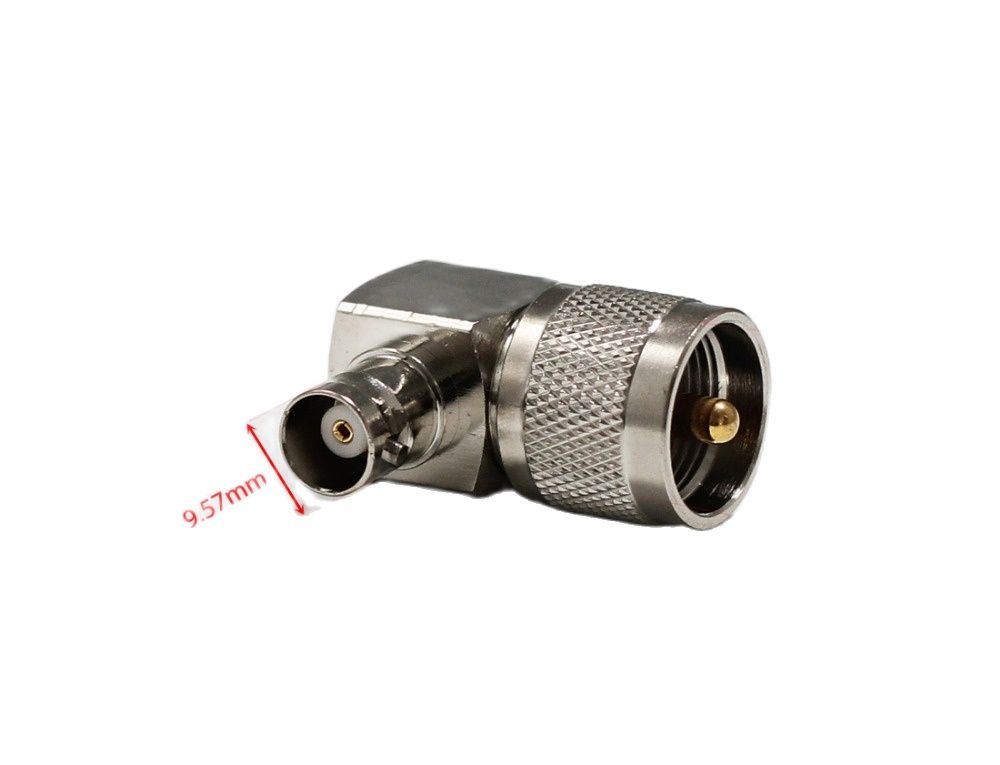 1pc nuova spina maschio UHF a Jack femmina BNC convertitore adattatore coassiale RF ad angolo retto nichelato all&#39;ingrosso