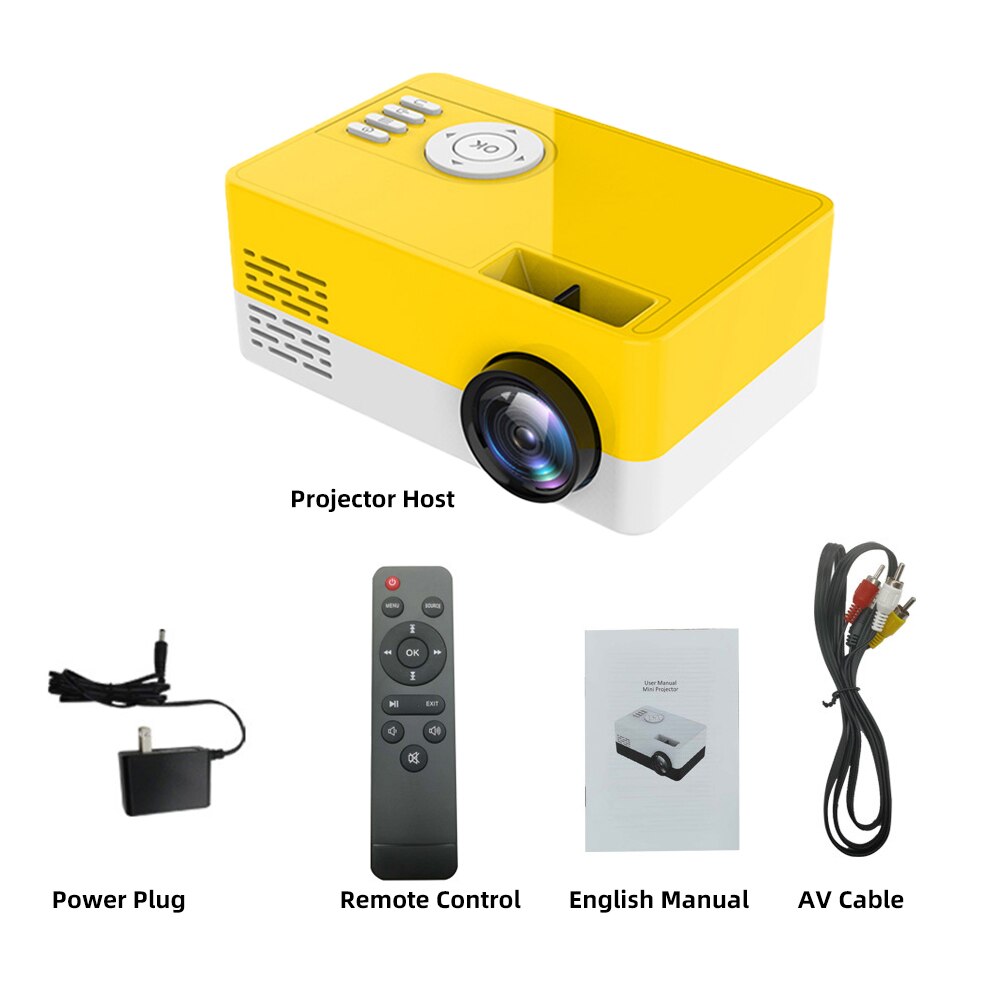 FrankEver LED Mini Projector 320x240 Pixels Supports 1080P USB Audio Portable Mini Home Media Player Video Beamer