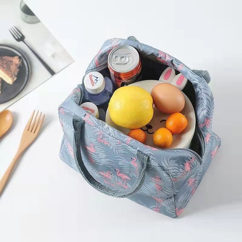 Portable Lunch Bag Cotton Thermal for Kids Insulated Waterproof Canvas Picnic Food Storage Insulation Cool Food Storage Bag Box