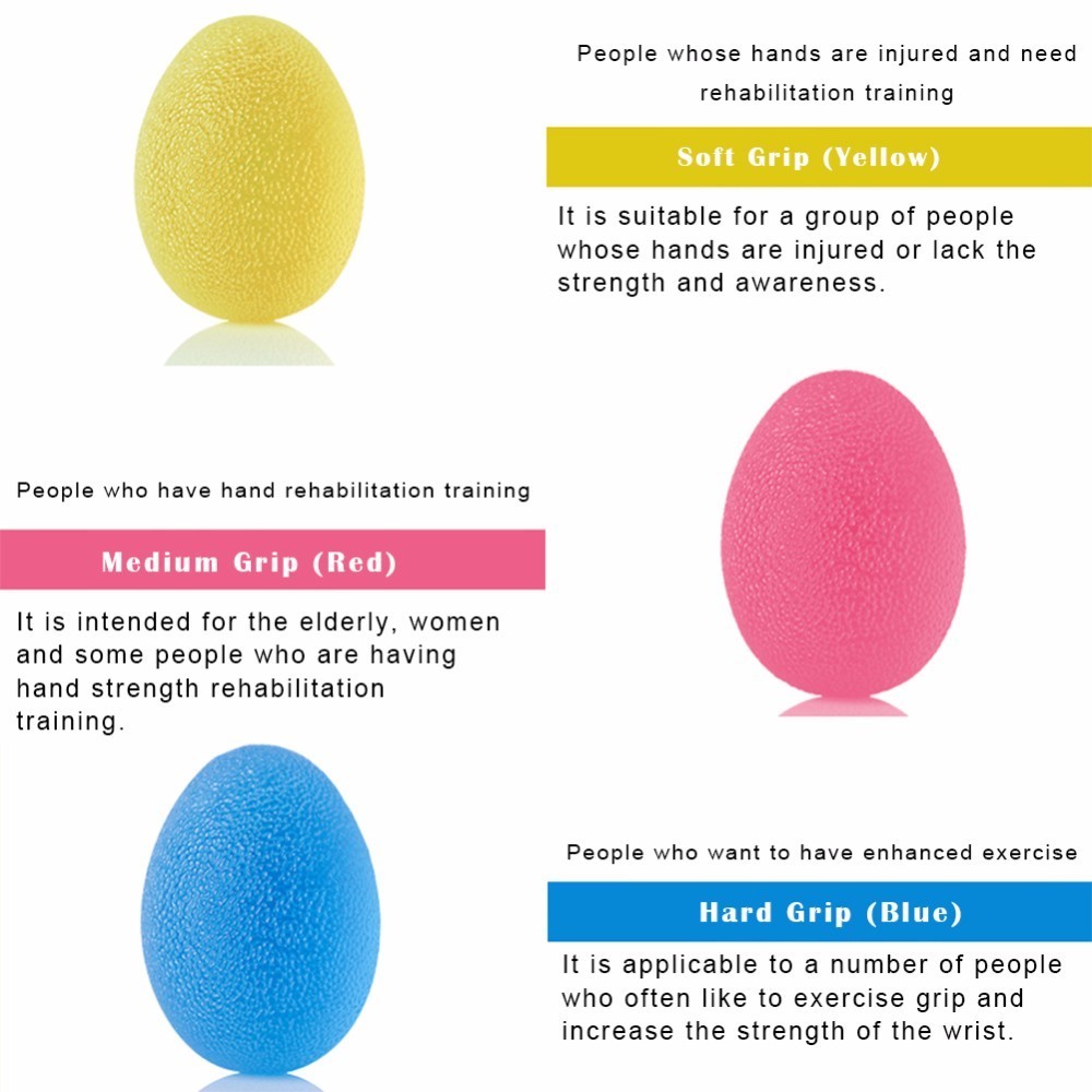 1pc Egg-shaped Silicone Fitness Relieve Gym Trigger Point Massage Ball Training Fascia Grip Ball Stress Relief Power Ball