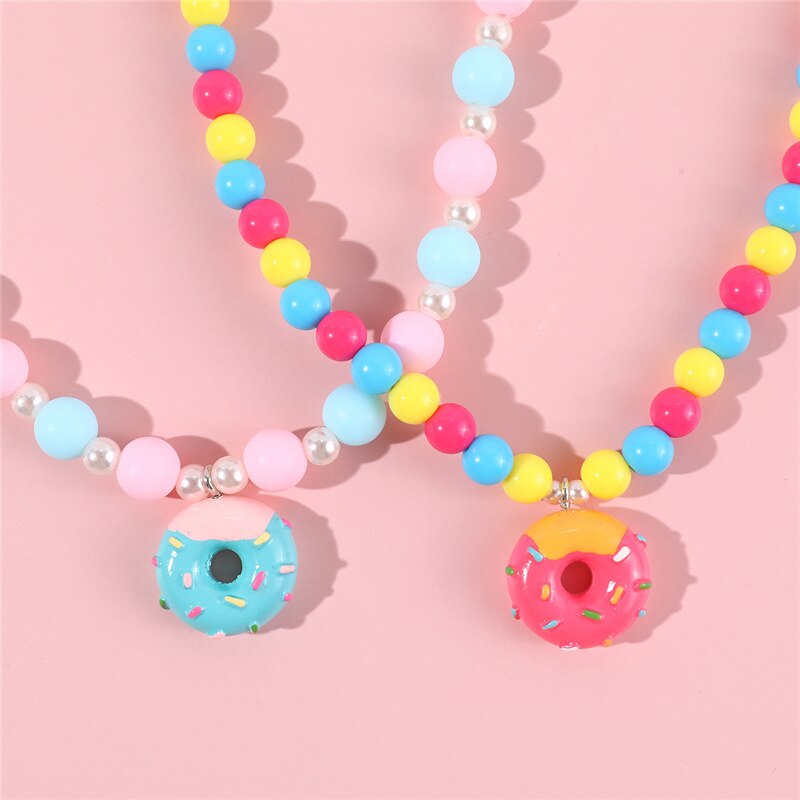 Makersland Snowflake Rainbow Beaded Necklace Cute Charm Pendant Jewelry Accessories Jewelry Necklace For Children