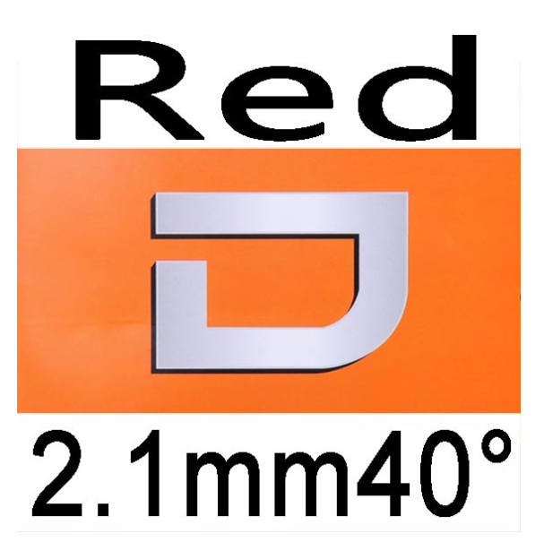 Dianchi-Goma de tenis de mesa versión D, tuneado de fábrica, con esponja como NEO nacional hurricane 3: Red H40 2.1mm