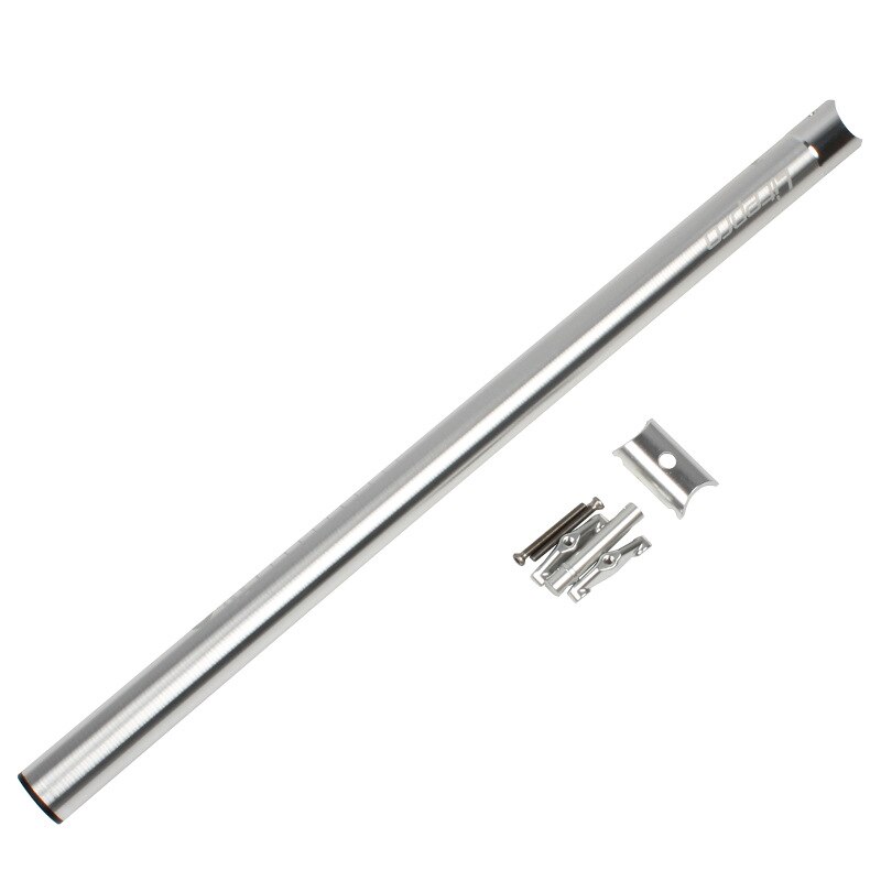 Tija de sillín de bicicleta plegable, tubo de asiento universal ultraligero de aleación de aluminio CNCN, BMX, 33,9x600mm: silver