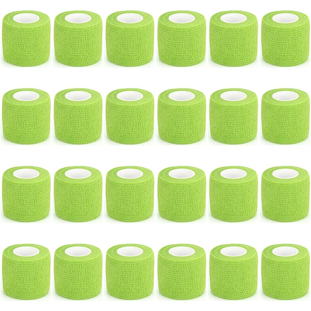 24 rolls Self Adhesive Bandage Wrap Cohesive Bandage Sports Tape Vet Wrap: Grass Green