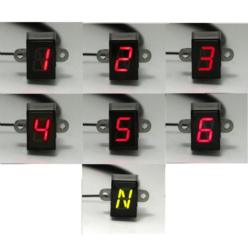 6-Speed Display Motor Gear Indicator Digital Waterproof Indication Universal Off-Road Motocross Light Neutral Spare Parts For