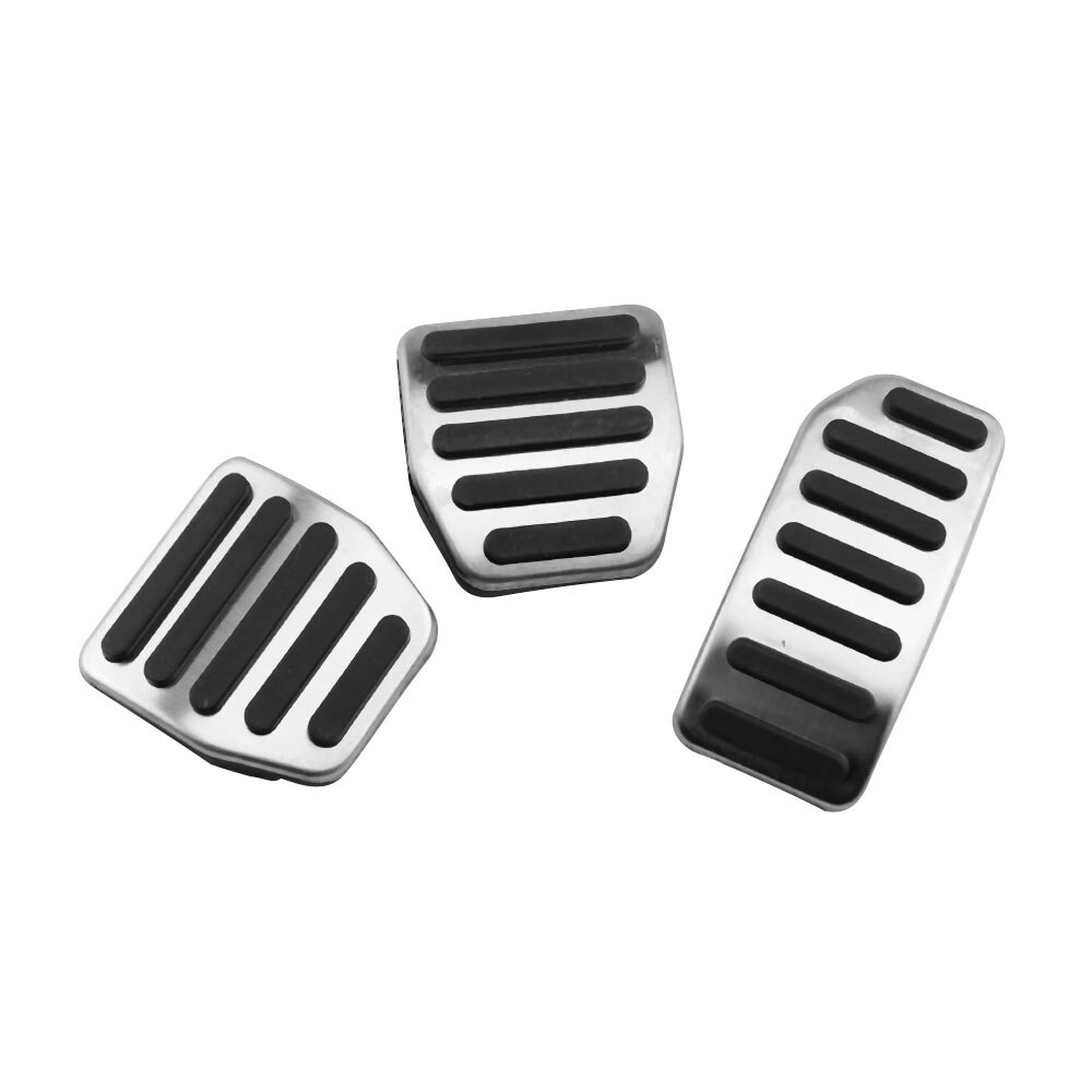Jameo Auto Edelstahl Auto Gas Pedal Abdeckung Bremse Pedale passen für Volvo XC60 V60 S60 S40 C30 - teile Zubehör: 3Stck MT