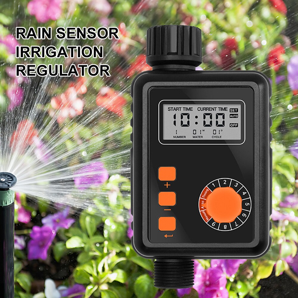 KKmoon Electronic Irrigation Regulator Automatic Irrigation Timer LCD Waterproof Sprinkler Controller 9 Separate Timing Programs