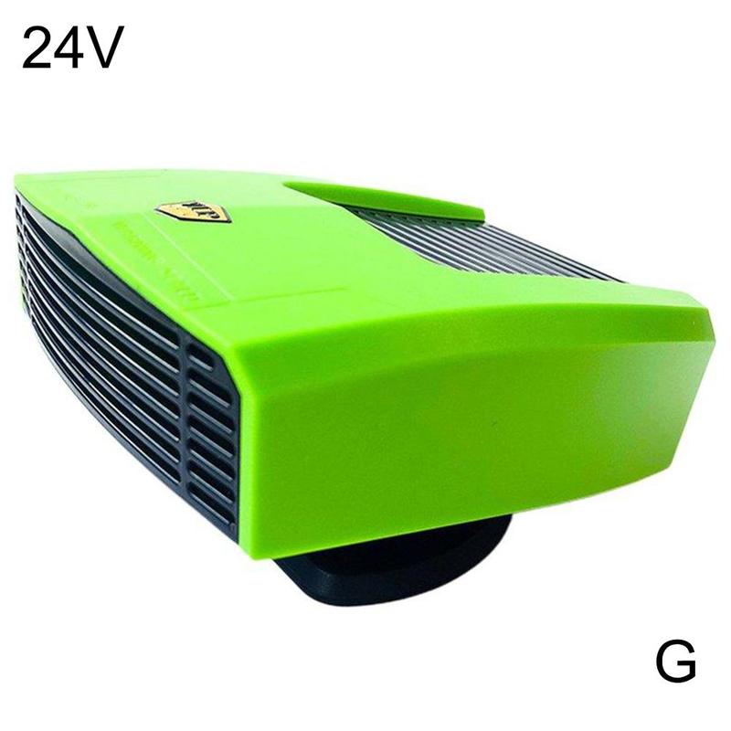 12V/24V 800W Auto Luchtverwarming Ontdooien Defogging Koelventilator Voorruit Quick Verwarming Auto Heater Fan: 24V Green