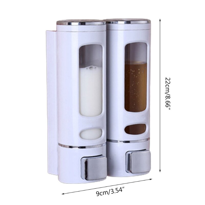 Distributeur de savon liquide mural suspendu, presse à main, récipient simple/Double
