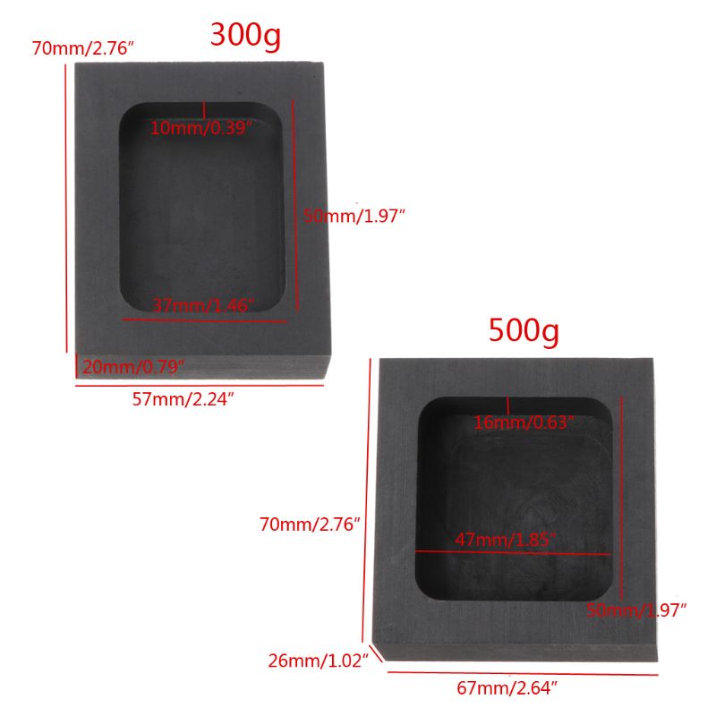 Graphite Ingots Bar Mold Mould Smeltkroes Voor Melting Goud Zilver Casting Raffinage