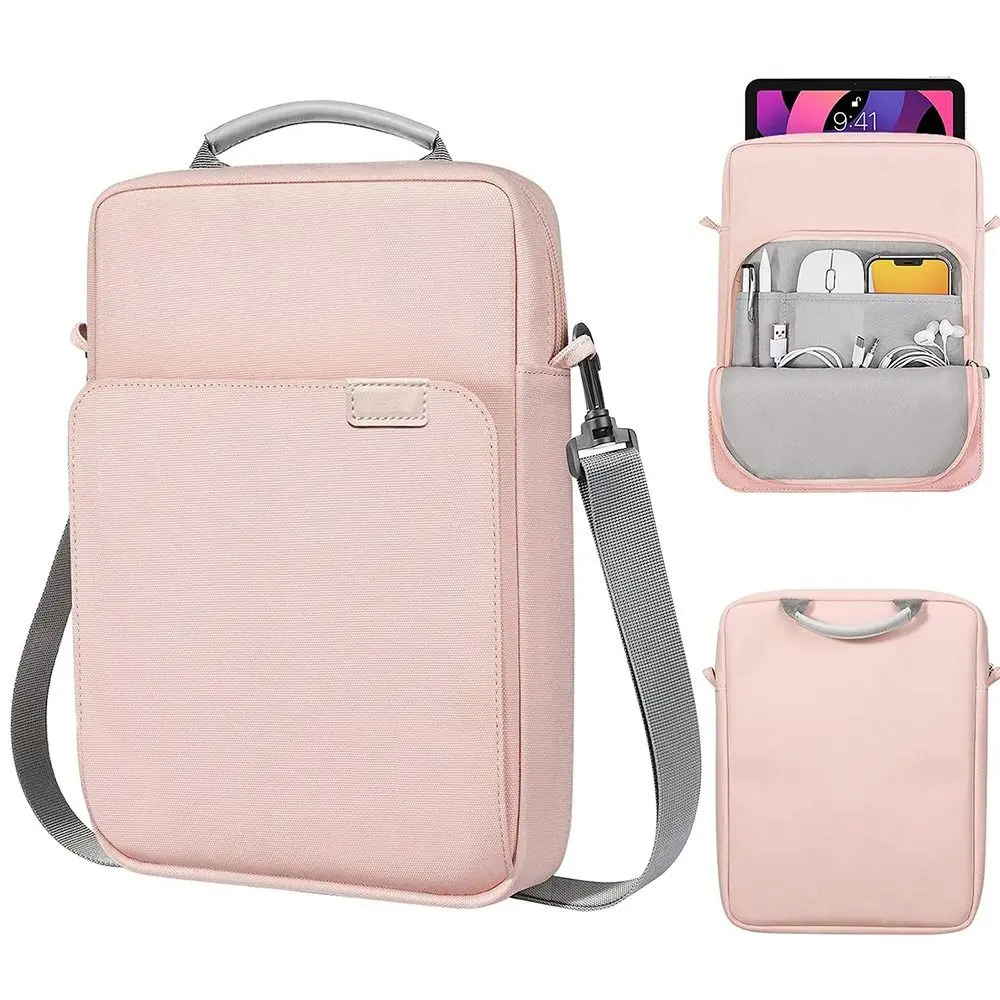 9-11/13.3 inch draagbare tablethoes, opbergtas voor ipad, galaxy tab, schoudertas voor studenten, zakelijke messenger-tas, crossbodytas: 12 " / Lichtblauw