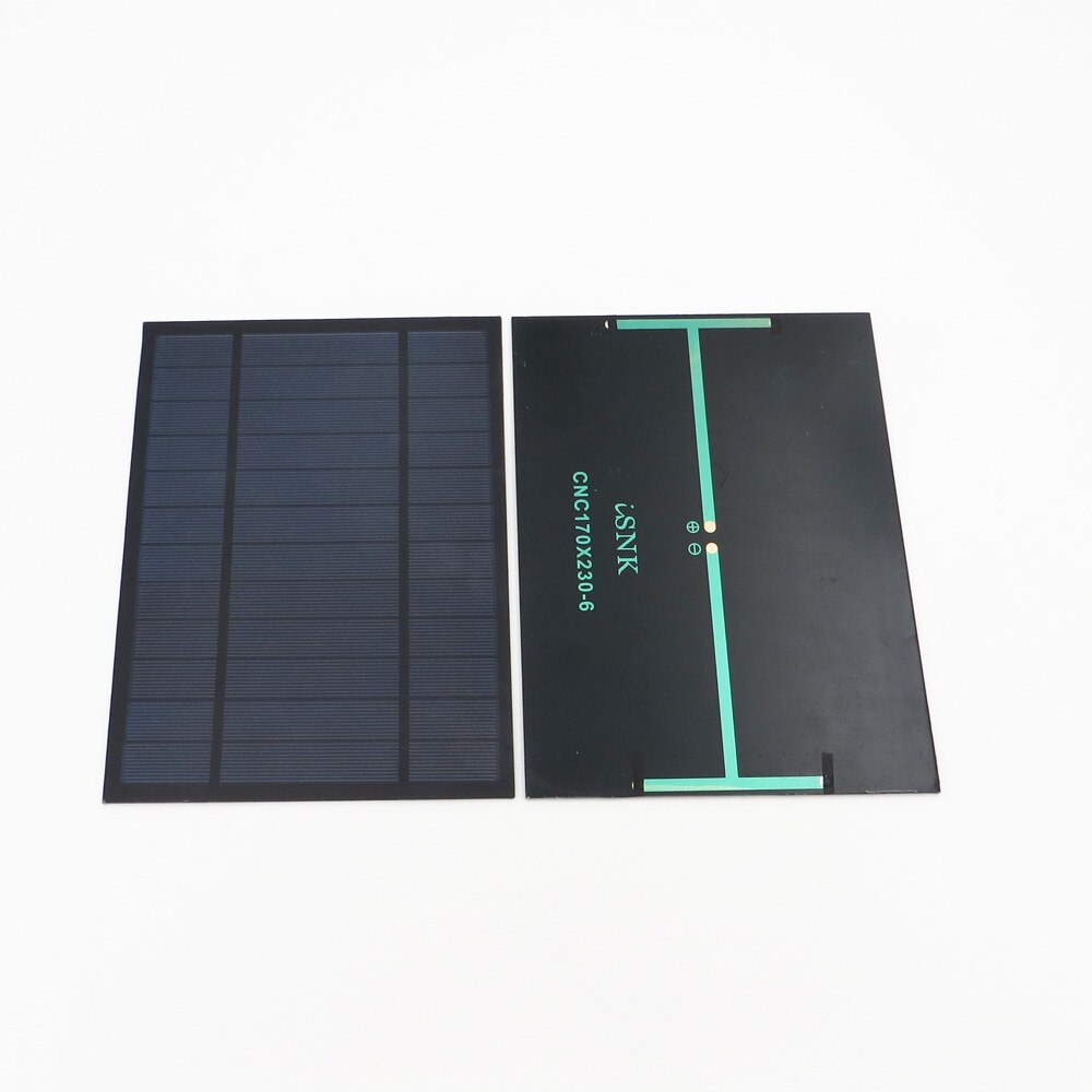 6V 1000mA 6 vatios 6W Panel Solar estándar silicona policristalina epoxi DIY Módulo de carga de energía Mini juguete de células solares