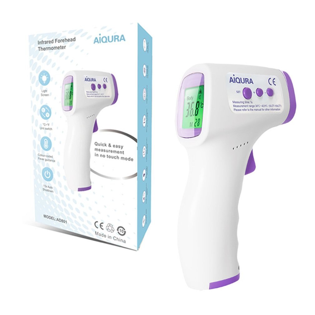 3 Kleur Screen Draagbare Handheld Body Voorhoofd Digitale Infrarood Thermometer Thuis Contactloze Temperatuur Meter Tool